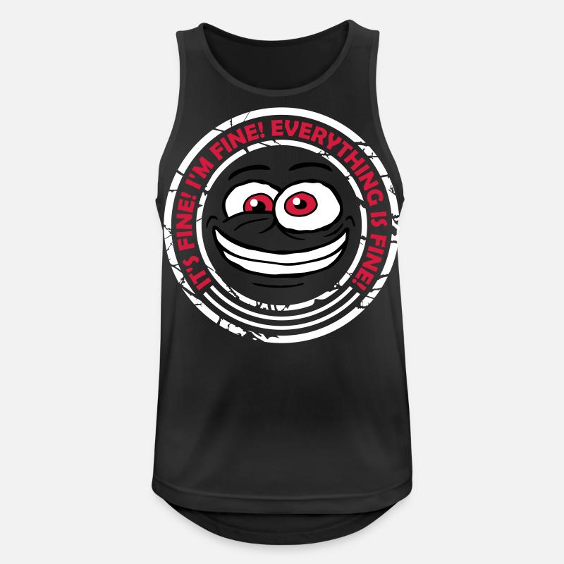 everything is fine quote - Men's Breathable Tank Top - black