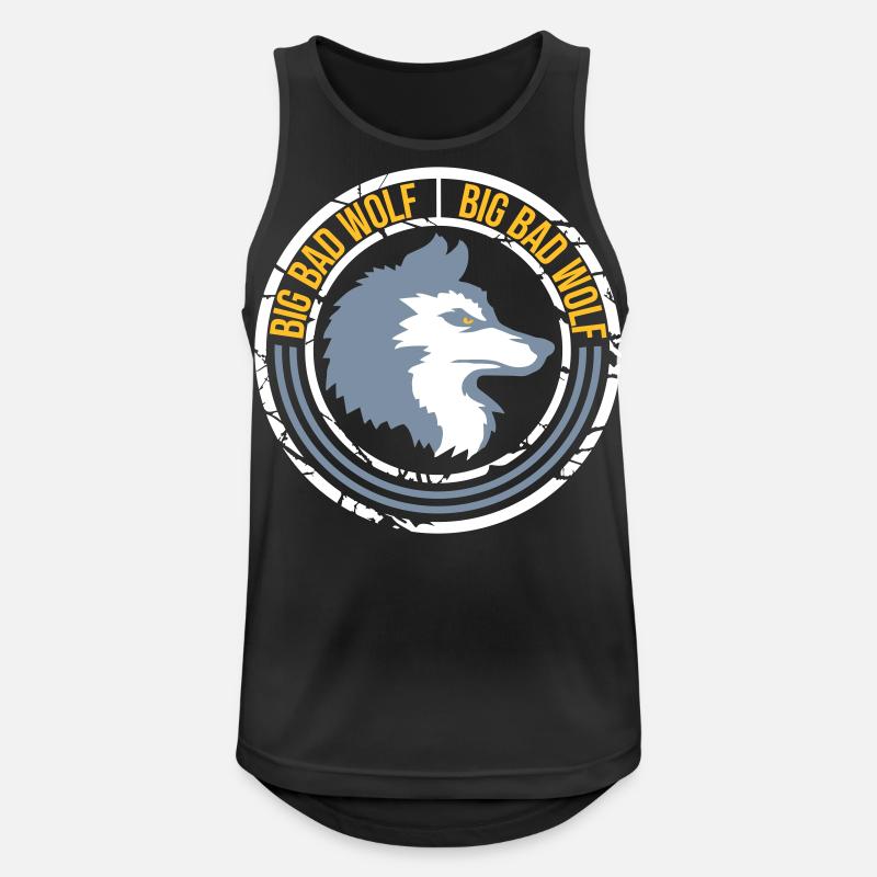 big bad wolf quote - Men's Breathable Tank Top - black