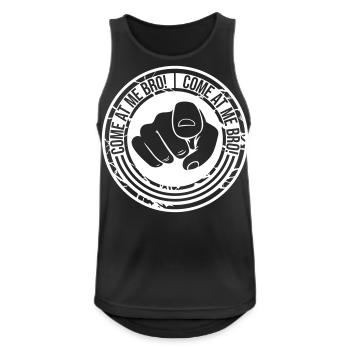 come at me bro - Männer Tank Top atmungsaktiv - Schwarz - Vorne - Nick (188cm)