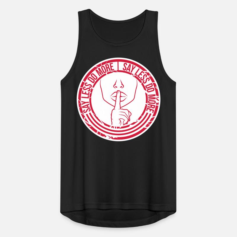 say less do more Männer Tank Top atmungsaktiv