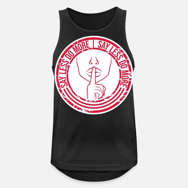 say less do more - Männer Tank Top atmungsaktiv - Schwarz