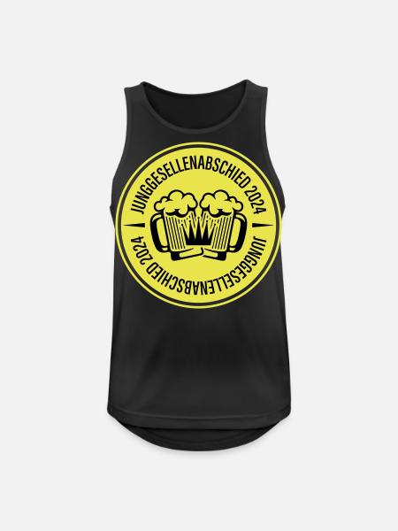 Junggesellenabschied 2024 Bier - Männer Tank Top atmungsaktiv - Schwarz