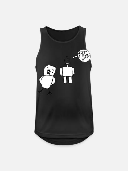 Robo Love - Men's Breathable Tank Top - black