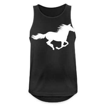 Running horse - Débardeur respirant Homme - noir - Devant - Nick (188cm)
