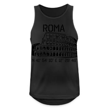 Rom Koordinaten N 41° 54' 10'' O 12° 29' 46'' - Männer Tank Top atmungsaktiv - Schwarz - Vorne - Nick (188cm)
