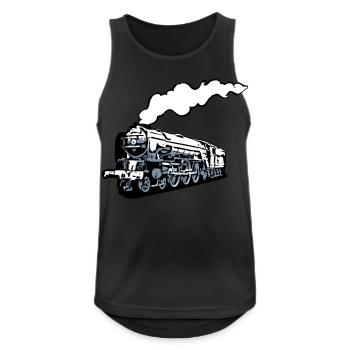dampflok railroad locomotive tender romance - Men's Breathable Tank Top - black - Front - Nick (188cm)