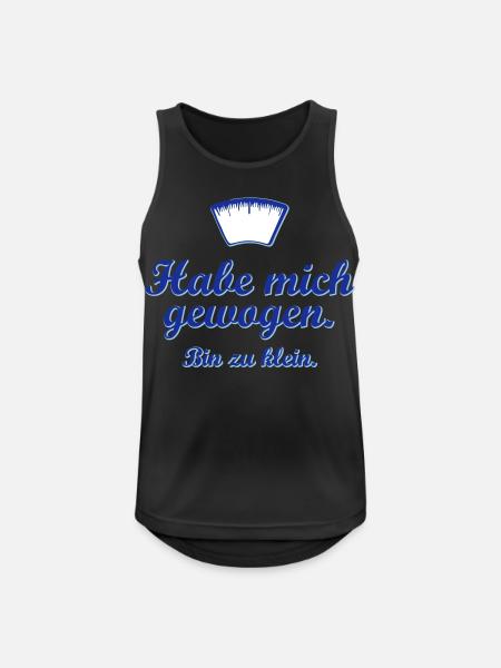 bin zu klein - Männer Tank Top atmungsaktiv - Schwarz