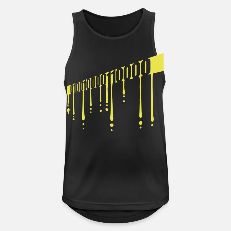 Binary Code Program Language - Men's Breathable Tank Top - black
