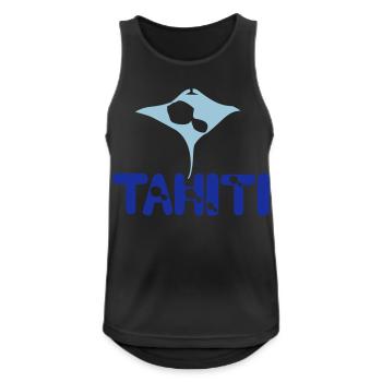 Tattoo tahiti Karte Manta 2 - Männer Tank Top atmungsaktiv - Schwarz - Vorne - Nick (188cm)