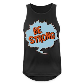 Be Strong - Men's Breathable Tank Top - black - Front - Nick (188cm)