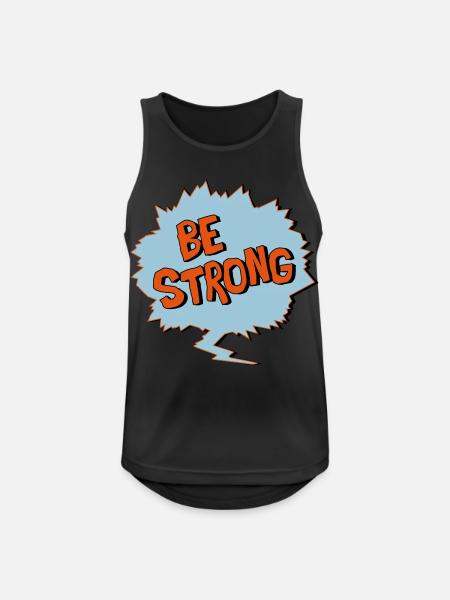 Be Strong - Men's Breathable Tank Top - black