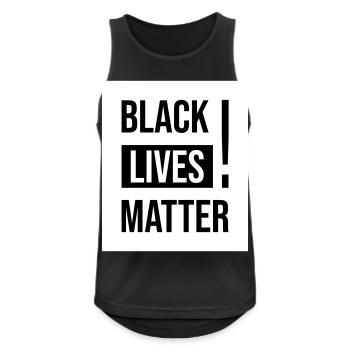 Cadeau de chemise Black Lives Matter - Débardeur respirant Homme - noir - Devant - Nick (188cm)