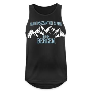 zu wenig in den Bergen - Männer Tank Top atmungsaktiv - Schwarz - Vorne - Nick (188cm)