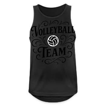 Volleyball Team - Männer Tank Top atmungsaktiv - Schwarz - Vorne - Nick (188cm)