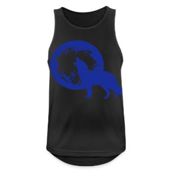 Howling Wolf - Men's Breathable Tank Top - black - Front - Nick (188cm)
