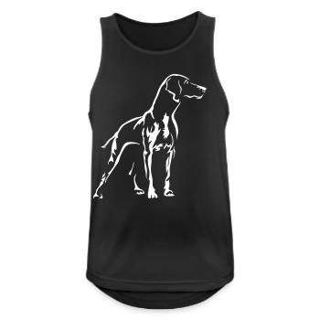 Magyar Vizsla "Black Edition" - Männer Tank Top atmungsaktiv - Schwarz - Vorne - Nick (188cm)