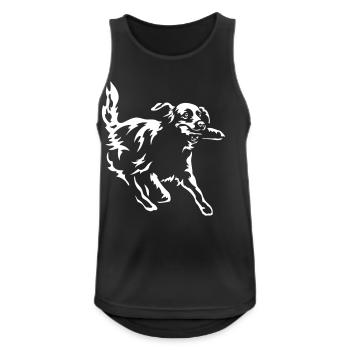 Golden Retriever "Black Edition" - Men's Breathable Tank Top - black - Front - Nick (188cm)