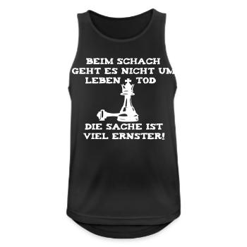 Tolles Schachmotiv - Männer Tank Top atmungsaktiv - Schwarz - Vorne - Nick (188cm)
