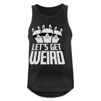 Let's Get Weird 3 Llama Friends Team Sunglasses - Men's Breathable Tank Top - black - Front - Nick (188cm)