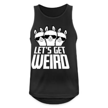 Let's Get Weird 3 Llama Friends Team Sunglasses - Men's Breathable Tank Top - black - Front - Nick (188cm)