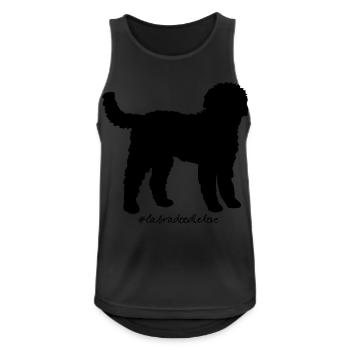 labradoodlelove - Débardeur respirant Homme - noir - Devant - Nick (188cm)