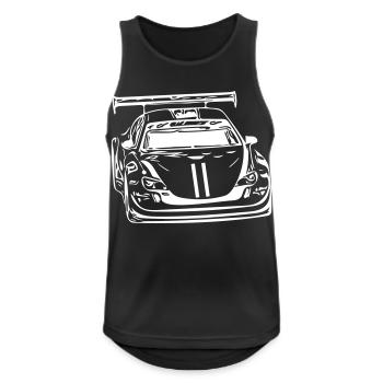 Auto in der Rennwagen Vector Version - Männer Tank Top atmungsaktiv - Schwarz - Vorne - Nick (188cm)