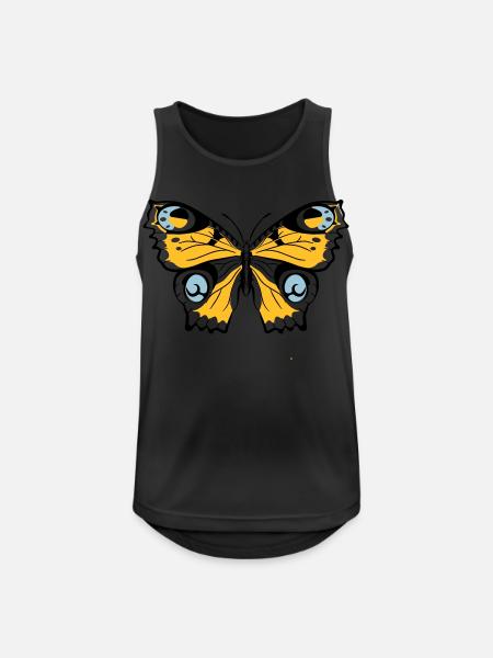 PFAUENAUGE - Männer Tank Top atmungsaktiv - Schwarz