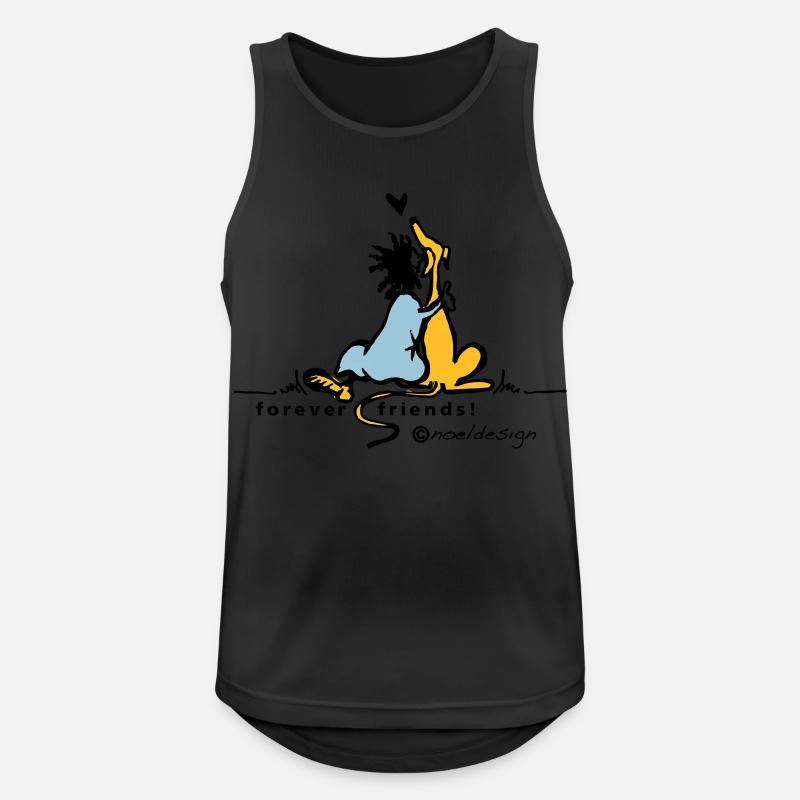 forever friends - Männer Tank Top atmungsaktiv - Schwarz