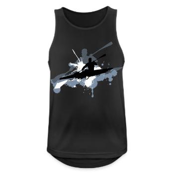 Paddeln Nr2 - Männer Tank Top atmungsaktiv - Schwarz - Vorne - Nick (188cm)