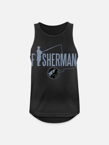 Fisherman - Männer Tank Top atmungsaktiv - Schwarz