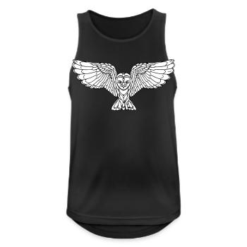 Elegant flying owl - Men's Breathable Tank Top - black - Front - Nick (188cm)