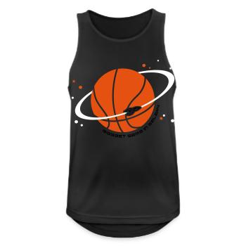 Planet Sport Basketball - Männer Tank Top atmungsaktiv - Schwarz - Vorne - Nick (188cm)