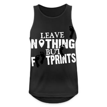 Geocaching: leave nothing but footprints - Männer Tank Top atmungsaktiv - Schwarz - Vorne - Nick (188cm)
