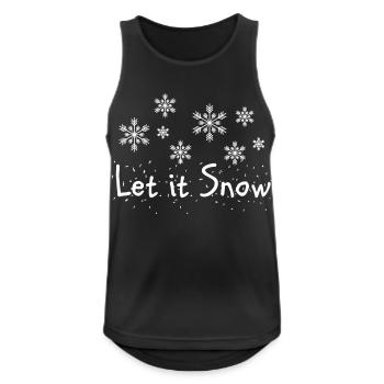 Schneeflocken let it snow - Männer Tank Top atmungsaktiv - Schwarz - Vorne - Nick (188cm)