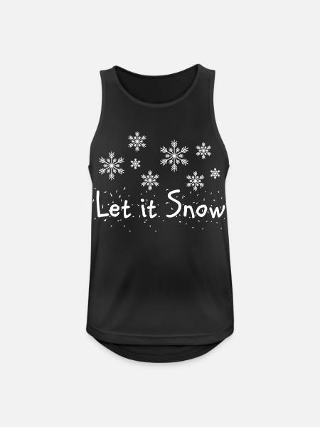 Snowflakes let it snow - Men's Breathable Tank Top - black