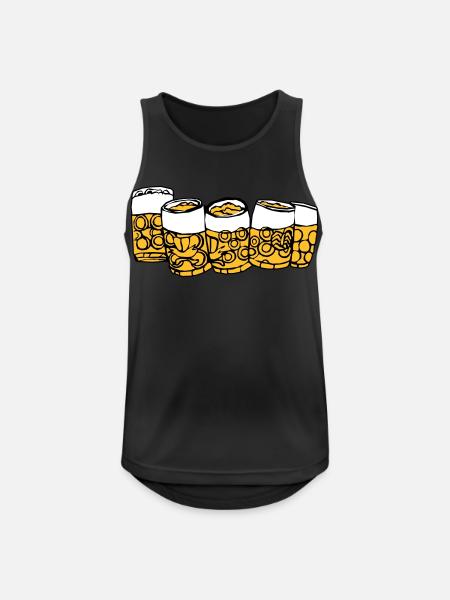 bierkrüge.ai - Männer Tank Top atmungsaktiv - Schwarz
