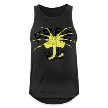 free_huggs - Männer Tank Top atmungsaktiv - Schwarz - Vorne - Nick (188cm)