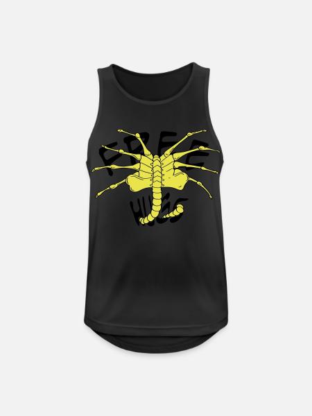 free_huggs - Männer Tank Top atmungsaktiv - Schwarz