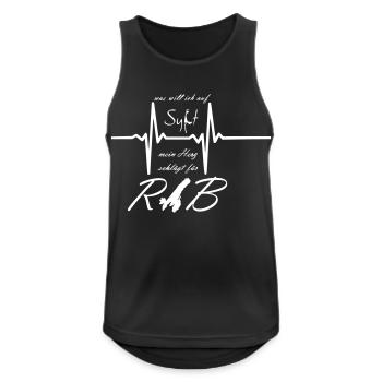 Insel Rab - Männer Tank Top atmungsaktiv - Schwarz - Vorne - Nick (188cm)