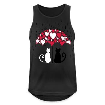 AD Lovely cats II - Männer Tank Top atmungsaktiv - Schwarz - Vorne - Nick (188cm)