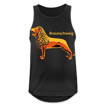 BraunschweigLoewe - Men's Breathable Tank Top - black - Front - Nick (188cm)