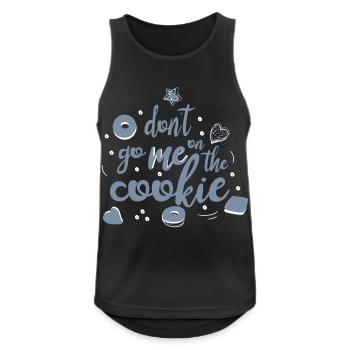 don´t go me on the cookie - Männer Tank Top atmungsaktiv - Schwarz - Vorne - Nick (188cm)