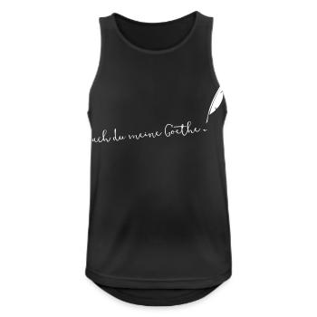 ach du meine Goethe - Männer Tank Top atmungsaktiv - Schwarz - Vorne - Nick (188cm)