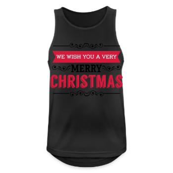 Merry Christmas Christmas present Santa xmas - Men's Breathable Tank Top - black - Front - Nick (188cm)