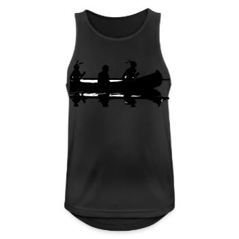Canoe Indian Silhouette Gift Idea America - Men's Breathable Tank Top - black - Front - Nick (188cm)
