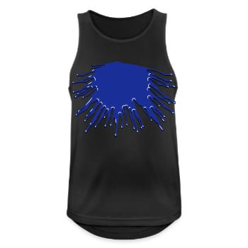 Klecks tropfen fleck - Männer Tank Top atmungsaktiv - Schwarz - Vorne - Nick (188cm)