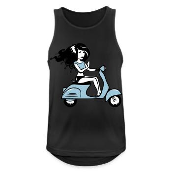 motorroller mädchen sexy - Männer Tank Top atmungsaktiv - Schwarz - Vorne - Nick (188cm)