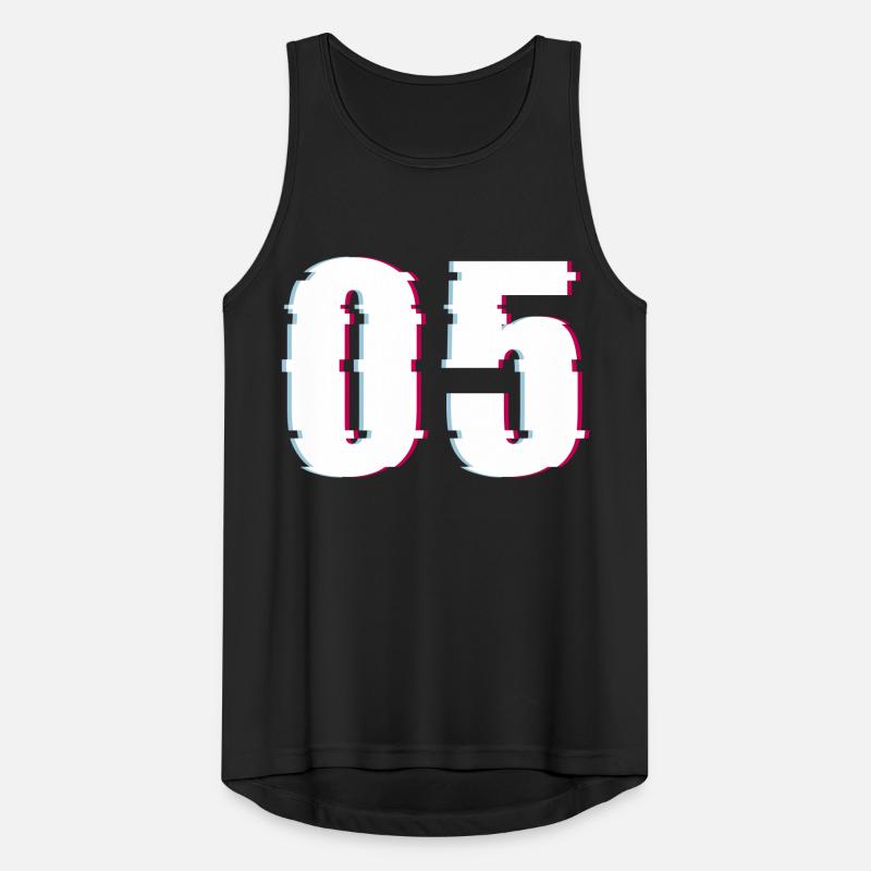 Five 5 Five 05 Number Effect Distorted Number Men's Breathable Tank Top
