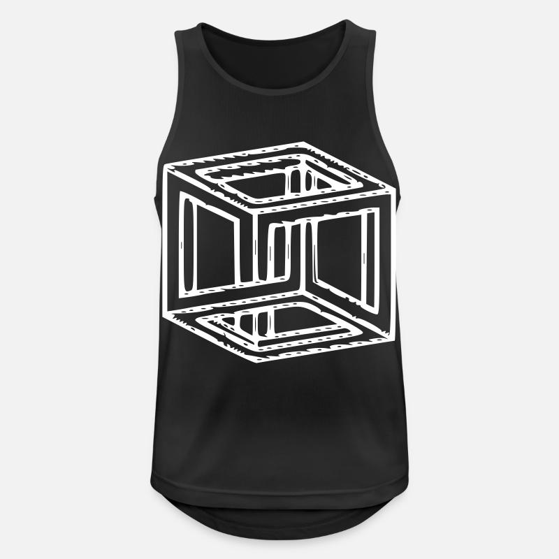 Illusion optical illusion hallucination spell - Men's Breathable Tank Top - black