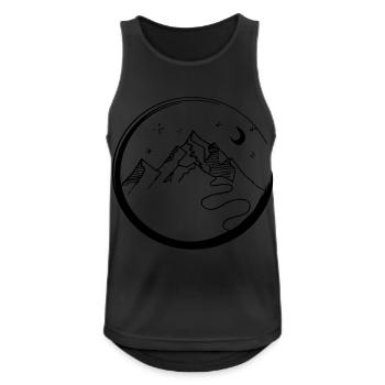 Mountains at night - Men's Breathable Tank Top - black - Front - Nick (188cm)
